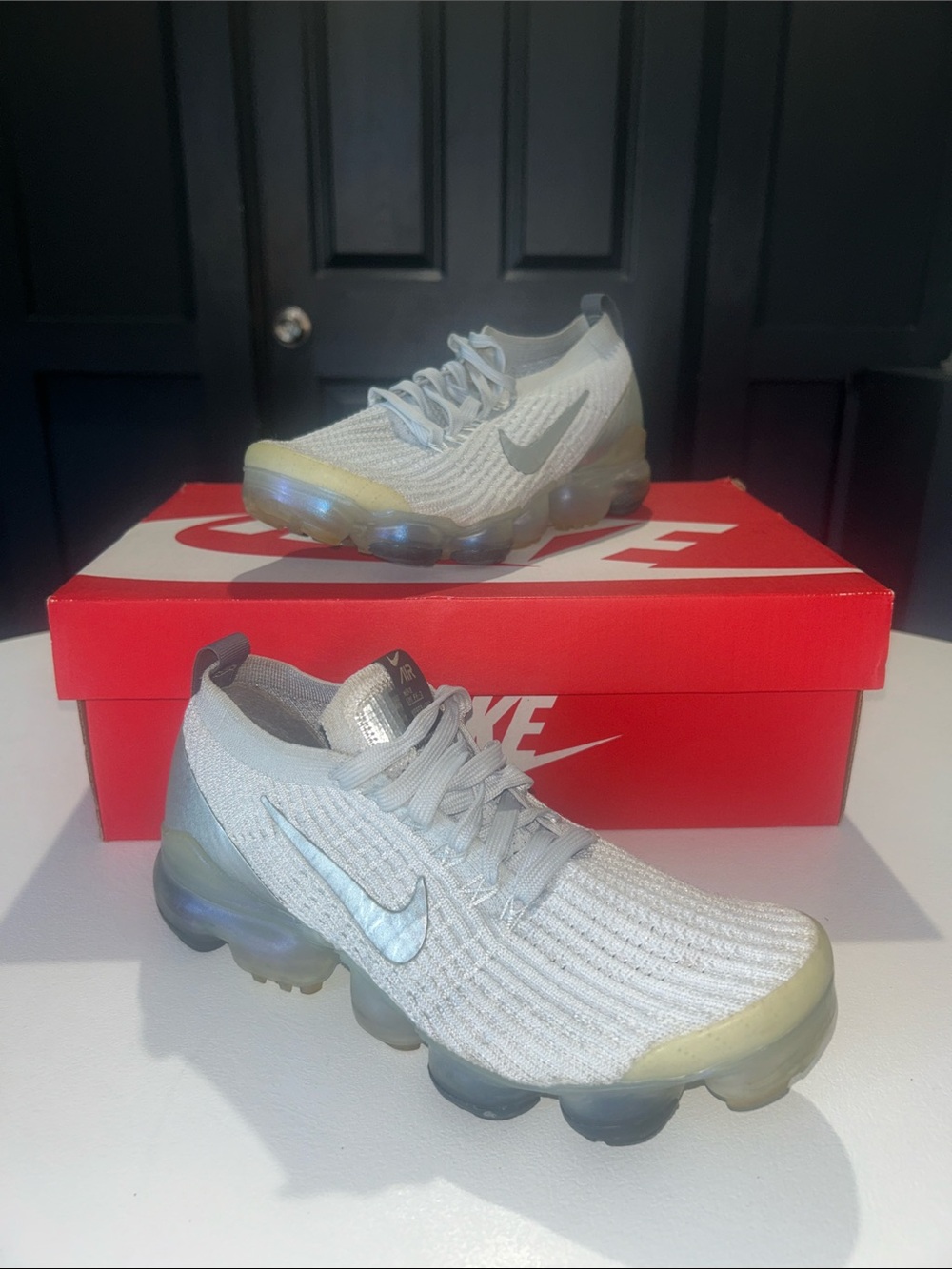 Nike Air VaporMax FlyKnit 3 “White Reflect Silver” Women’s Size 7.5